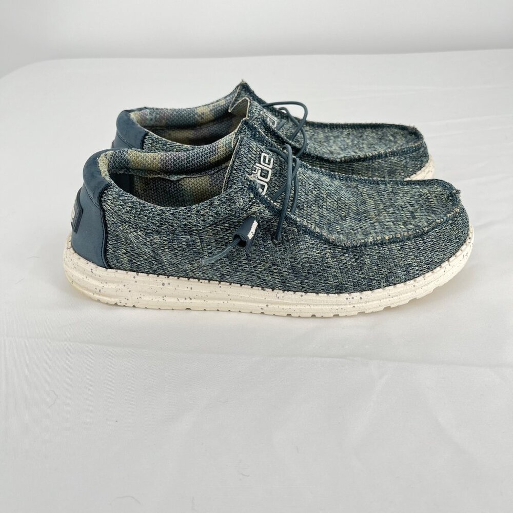 Hey Dude Men's Wally Sox Loafer Shoes Size  8  Blue Slip-On Casual
